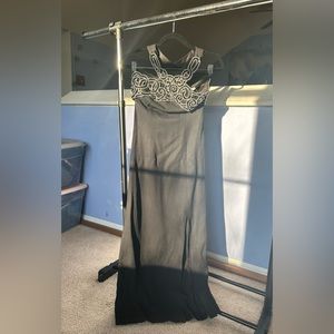 Blondie & Me Evening Authentic Vintage Sequin & Bead Embroidered Black Dress